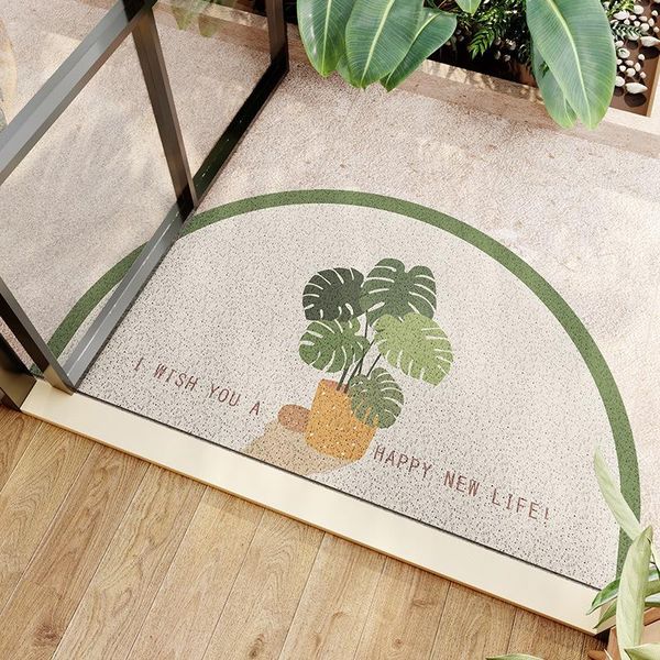 

carpets american style entrance doormat dustproof pvc semicircle door mat outdoor indoor anti slip floor bedroom rug home decor