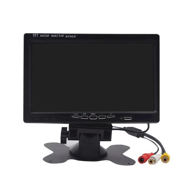 

car video 7 inch tft lcd screen monitor player 2 way input pal/ntsc for auto rearview home security surveillance camera