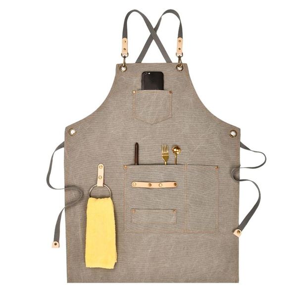 

aprons canvas work apron, multifunction tool with pockets back cross workshop ap