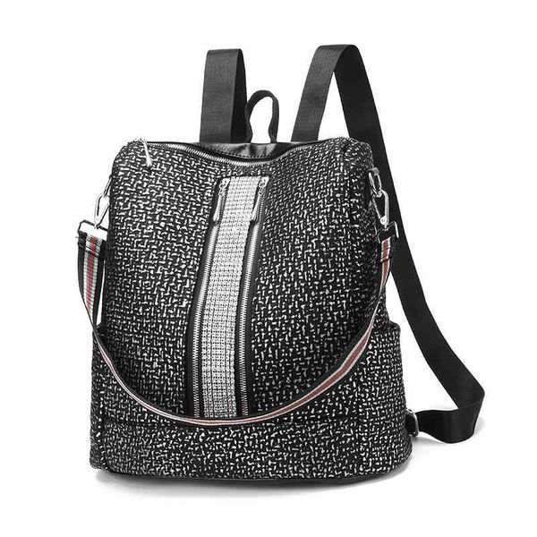 

backpack taizhou women's bag 2021 wash pattern leisure soft material
