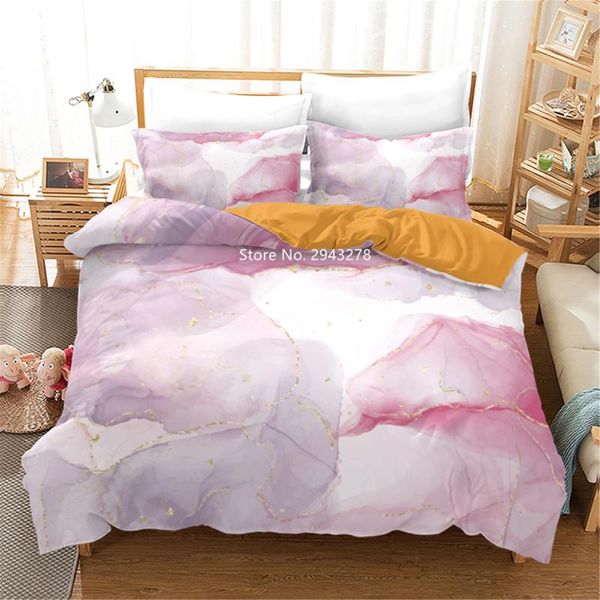 

bedding sets home textile marbling series design simple fashion duvet bed cover pillowcase set children bedroom decoration