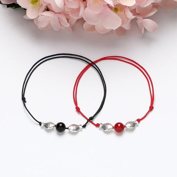

anklets anklet student sen red rope temperament female retro wind creative foot manufacturers, Red;blue