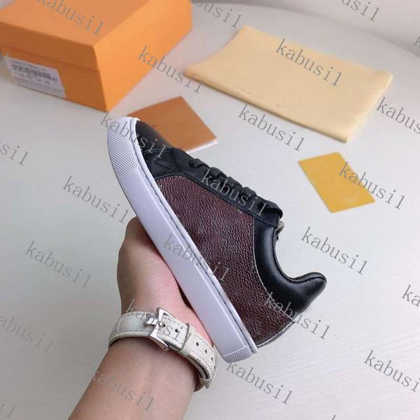 

luxury shoes kids leather brown flat sneakers eu size 24-35, Black;red