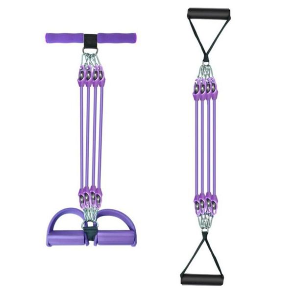 

resistance bands natural latex rally sit-ups pedal elastic rope three-purpose multi-function four-tube detachable