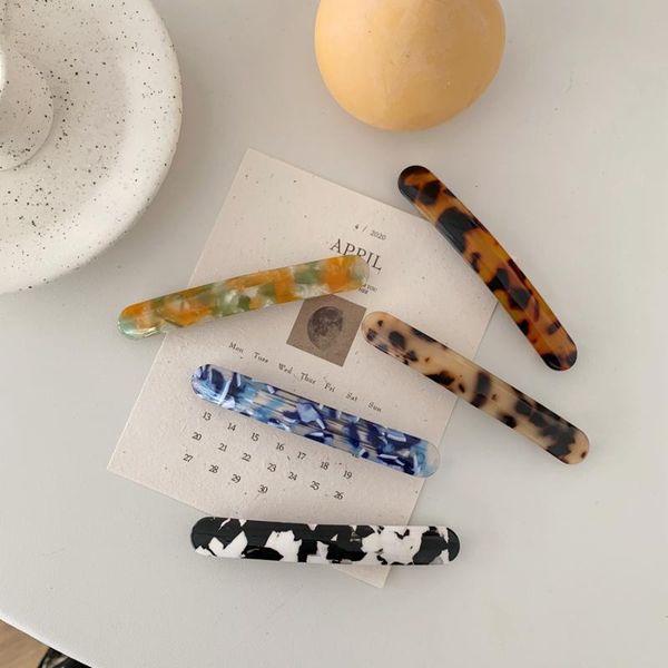 

2021 fashion acetate hair clip vintage colorful elegant spring clip korean hair accessories for women girl party jewelry gift