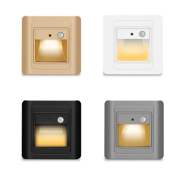 

wall lamp 86x86 light 2w led stair control+pir sensor recessed for step ladder kitchen foyer loggia