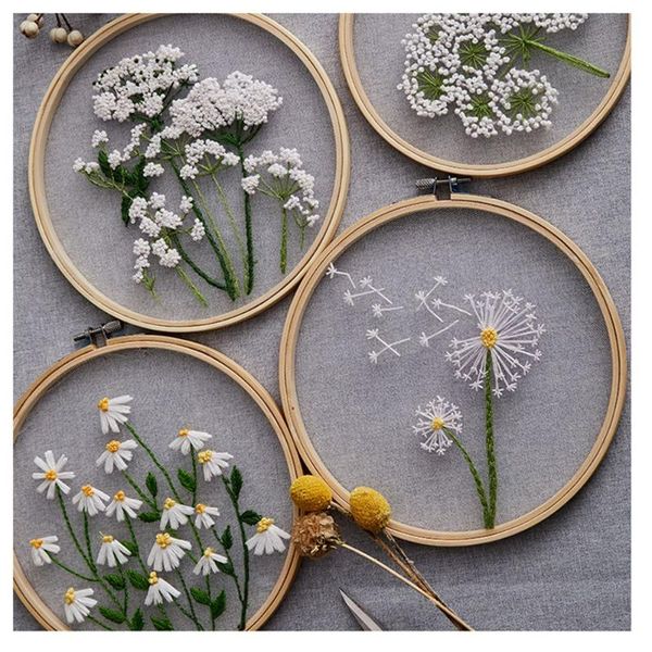 

other arts and crafts european mesh diy embroidery flower painting interesting handicrafts material kits beginner kit stitch