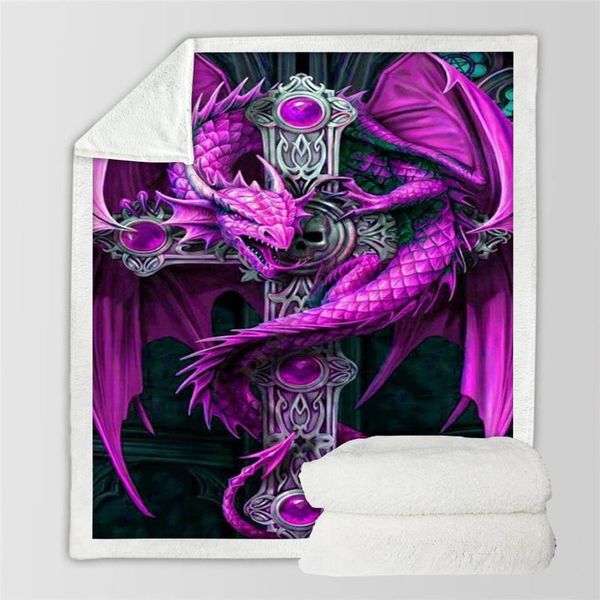 

blankets plstar cosmos jesus dragon fleece blanket 3d print sherpa on bed home textiles dreamlike style-1