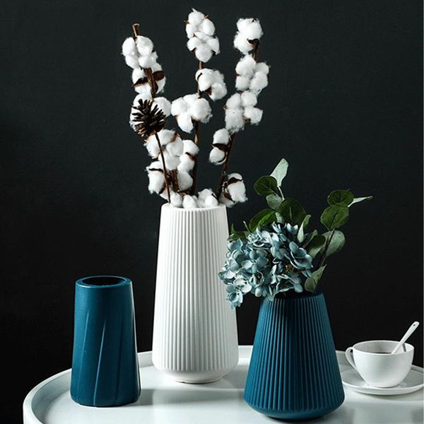

vase simple home decoration flower vase flower pot imitation ceramic plastic living room decoration