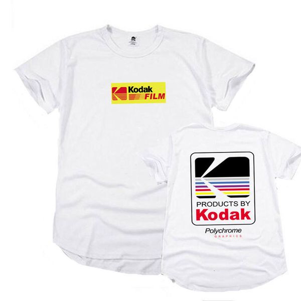 

2021 new summer female tee ins korea retro matsuno short sleeve kodak letter 100% cotton t-shirt hip-hop male n7dm, White;black