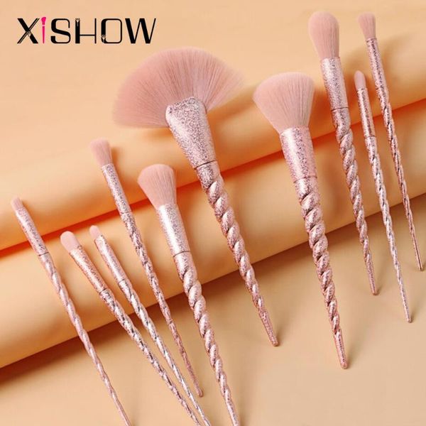 

makeup brushes beauty set screw thread handle powder sculpting brush cosmetics make up eyeshow blusher lip