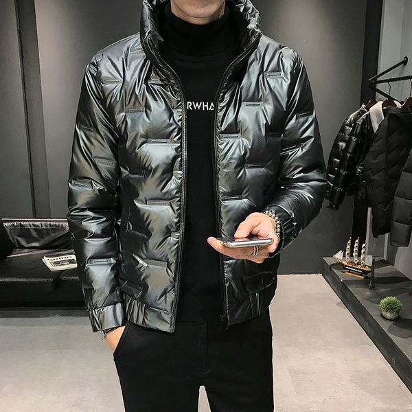 

bubble 2021 coats quilted men's bearded warm parka clothes silver winter jackets of men snowcoats 48p9, Black