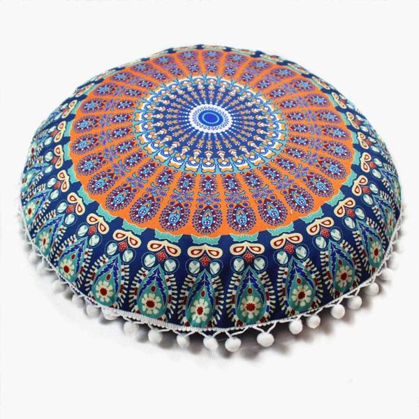 

pillow case floor mat home decoration c mandala pillows round bohemian cushion cover color textile j30