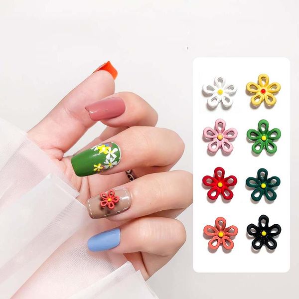 

nail art decorations hollow flower pearl butterfly summer small fresh decoration japanese 3d matte metal sticker jewelry, Silver;gold