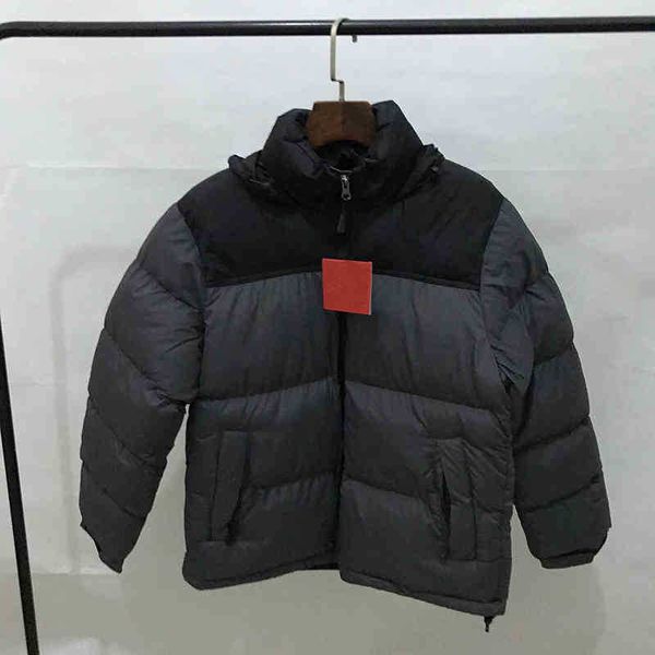 

mens down parkas winter jacket outdoor womens fashion classic casual warm embroidery zippers coat outwear, Black