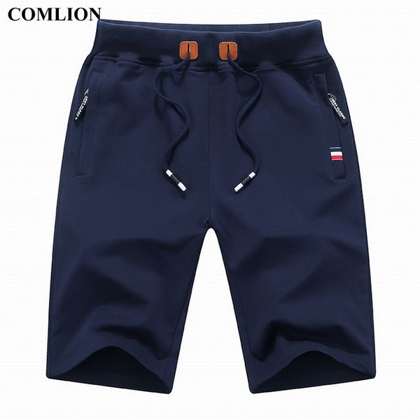 

comlion new arrival men shorts summer brand casual shorts mens cotton homme stylish casual beach shorts male short pants plus 1a 210316, White;black