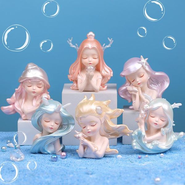 

party favor cute ocean girl deskdecoration ornaments resin diy crafts creative valentine's day gifts baby shower wedding favors