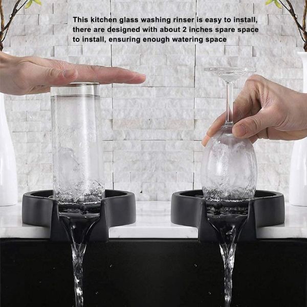 

kitchen faucets cup washer automatic glass rinser cleaning for beer milk tea bar sink accessories