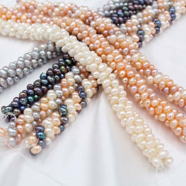 

chains natural freshwater pearl necklace semi-finished products, multi-color pearls optional, handmade diy jewelry, Silver