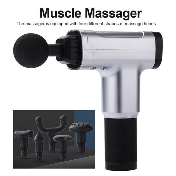 

outdoor fitness equipment 6heads massage gun percussion deep tissue muscle vibration relaxing home massager therapy