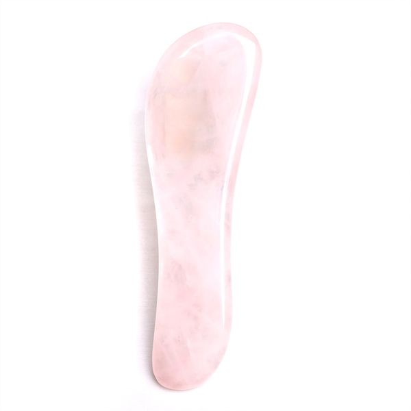 12-13 Rose Quartz Cristal Face Massager Gua Sha Tool Ferramenta Acupoint Tratamento Massagens