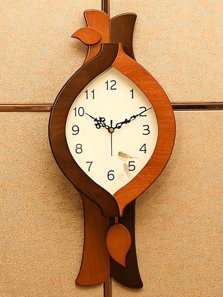 

wall clocks unique wooden clock classic vintage traditional chinese pendulum bedroom horloge murale antique home decor eb5wc