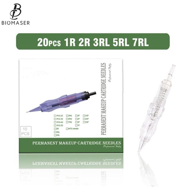

20pcs screw cartridges needles tattoo 1r/2r/3/4/5/7rl permanent makeup machine needles professional needles for tattoo machine