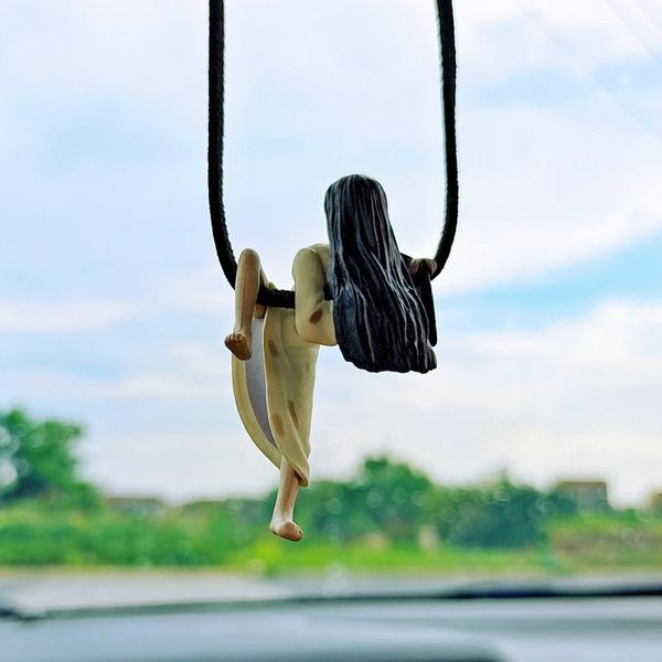 

interior decorations car decoration accessories sadako pendant hanging female ghost rear view mirror auto ornament