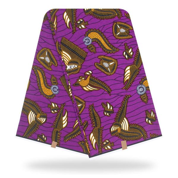 

ribbon quality african dashiki print veritable real wax fabric for dress 100% cotton material batik 6 yards, Pink;blue