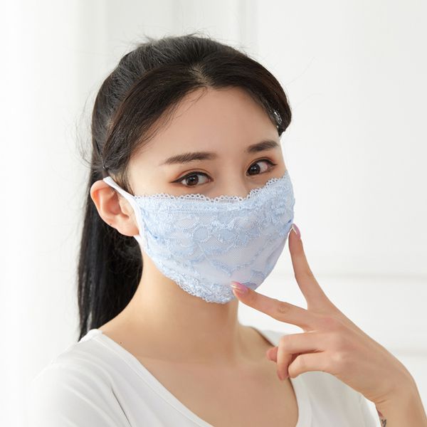 

women's flower embroidery lace mask in spring 2021