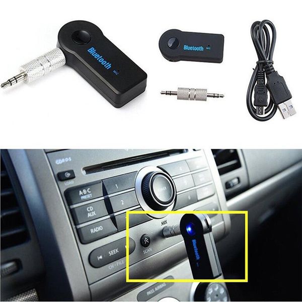 Transmissores Bluetooth Receptor Adaptador de Carro 3.5mm Aux Stereo Sem Fio USB Mini Música Audio para Telefone Inteligente MP3 YY28