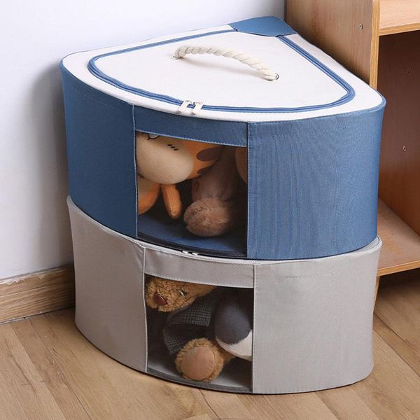 

storage bags foldable bag bedside wall corner organizer dust-proof oxford cloth toys sundries with thick steel frame
