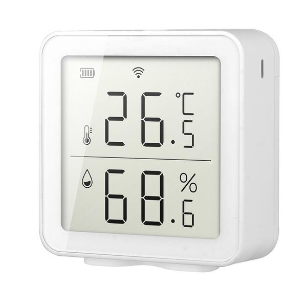 

smart home control tuya wifi temperature and humidity sensor indoor hygrometer thermometer with lcd display support alexa google assistant