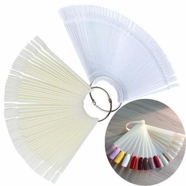

nail art kits 1 set tips clear full fan finger card practice tool portable