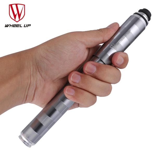 

bike pumps original wheel up mini bicycle portable pump with barometer hand push inflatable tube