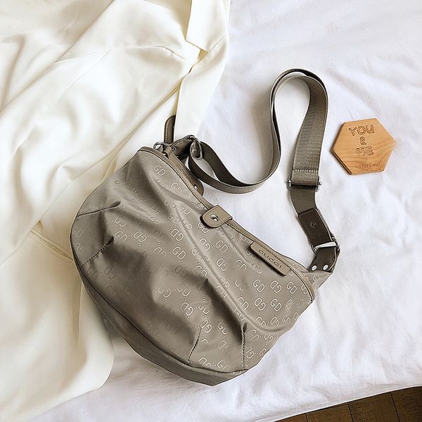 

designer handbags one shoulder nylon ins women's light and large capacity new 2021 fashion messenger dumpling bag