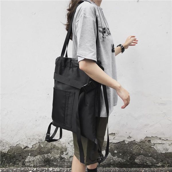 

backpack fashion trendy shoulder bag for men functional design casual crossbody messenger streetwear male travel handbag