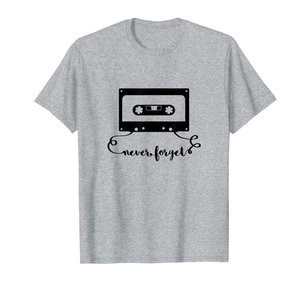 

never forget audio video cassette floppy disc 80s t-shirt, White;black