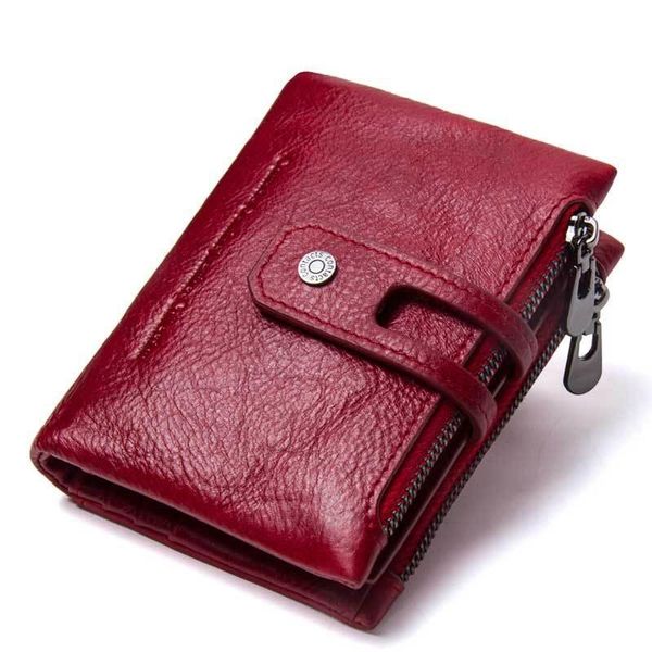 

wallets wholesale men wallet genuine leather femal card holder zipper luxury man purse brand case standard, Red;black