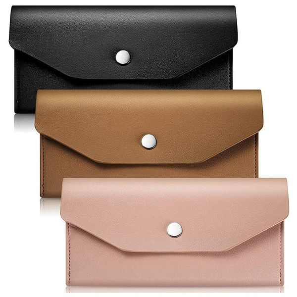 

gift wrap 3 pieces cash envelopes wallet waterproof flat metal snap reusable purse for wedding