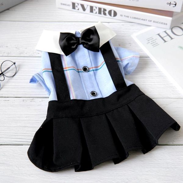 

dog apparel party summer princess dress shirt blue pomeranian wedding birthday clothes ropa para perros pets kk6gqz