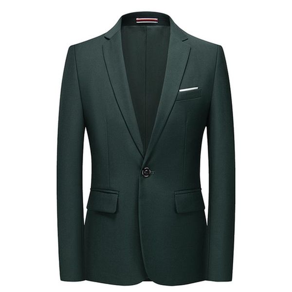 

men's suits & blazers blazer men high-quality pure color positive fit tuxedo business boutique fashion brand casual clothing suit jacke, White;black