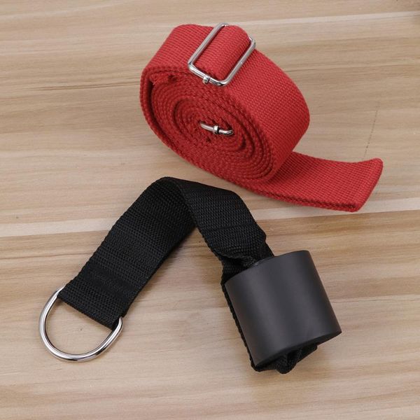 

durable yoga strap cotton exercise straps for yoga stretching general fitness (red)