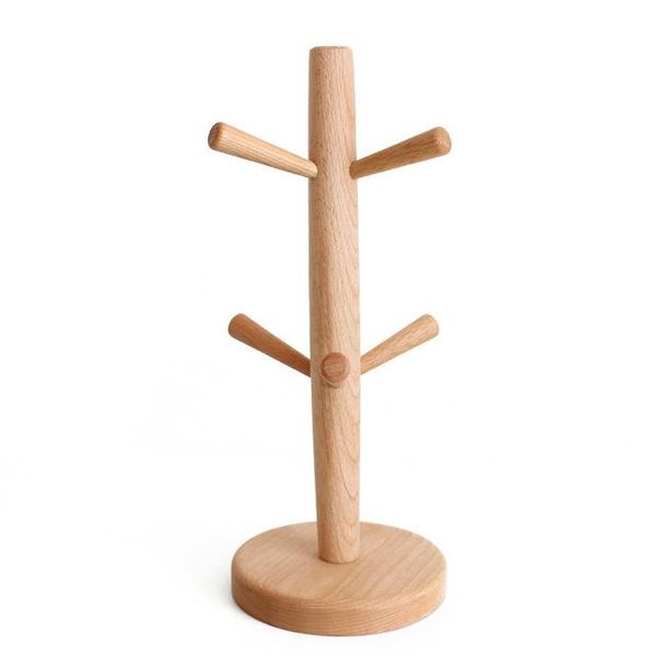 

nordic kitchen wooden rack cup tree bottles mug holder mug stand