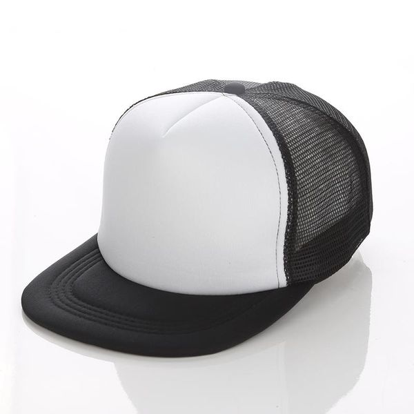 

party hats 10pcs flat billed trucker hat polyester mesh cap for sublimation printing blank
