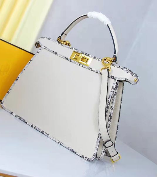 

peekaboo snake pattern bag women's shoulder messenger cowhide handbag portable organ handbags lock commuter serpentine togo cat bags wi