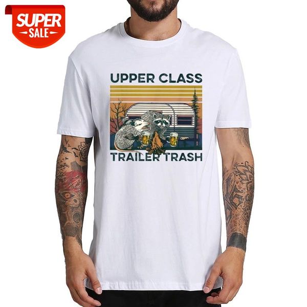 

funny raccoon upper class trailer trash t shirt 100% cotton personality tee shirt drop ship #2d7l, White;black