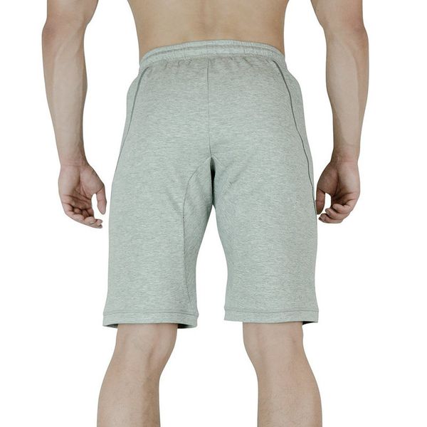 

summer 2021 new men casual cotton shorts male gyms fitness knee length short elastic waist sweatpants jogger workout sportswear lqkw, White;black