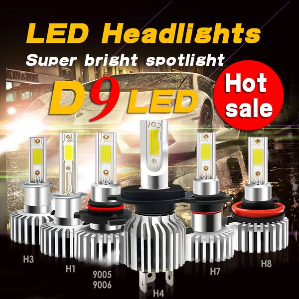 

2pcs led car headlight h7 h4 bulb h8 h1 h3 h11 hb3 9005 hb4 9006 auto lamps fog lights 3000k 6000k 12000k