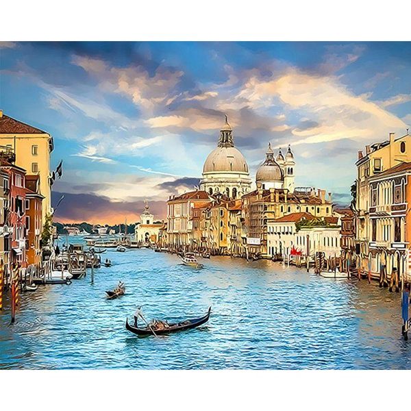 

paintings venice oil by numbers diy canvas wall art squre kits hand painted coloring drawing pictures number home decor gift